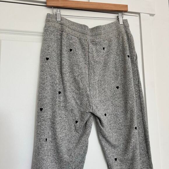 Rails Oakland Melange Embroidered Hearts Lounge Jogger Pants XL Gray Black - Picture 6 of 9